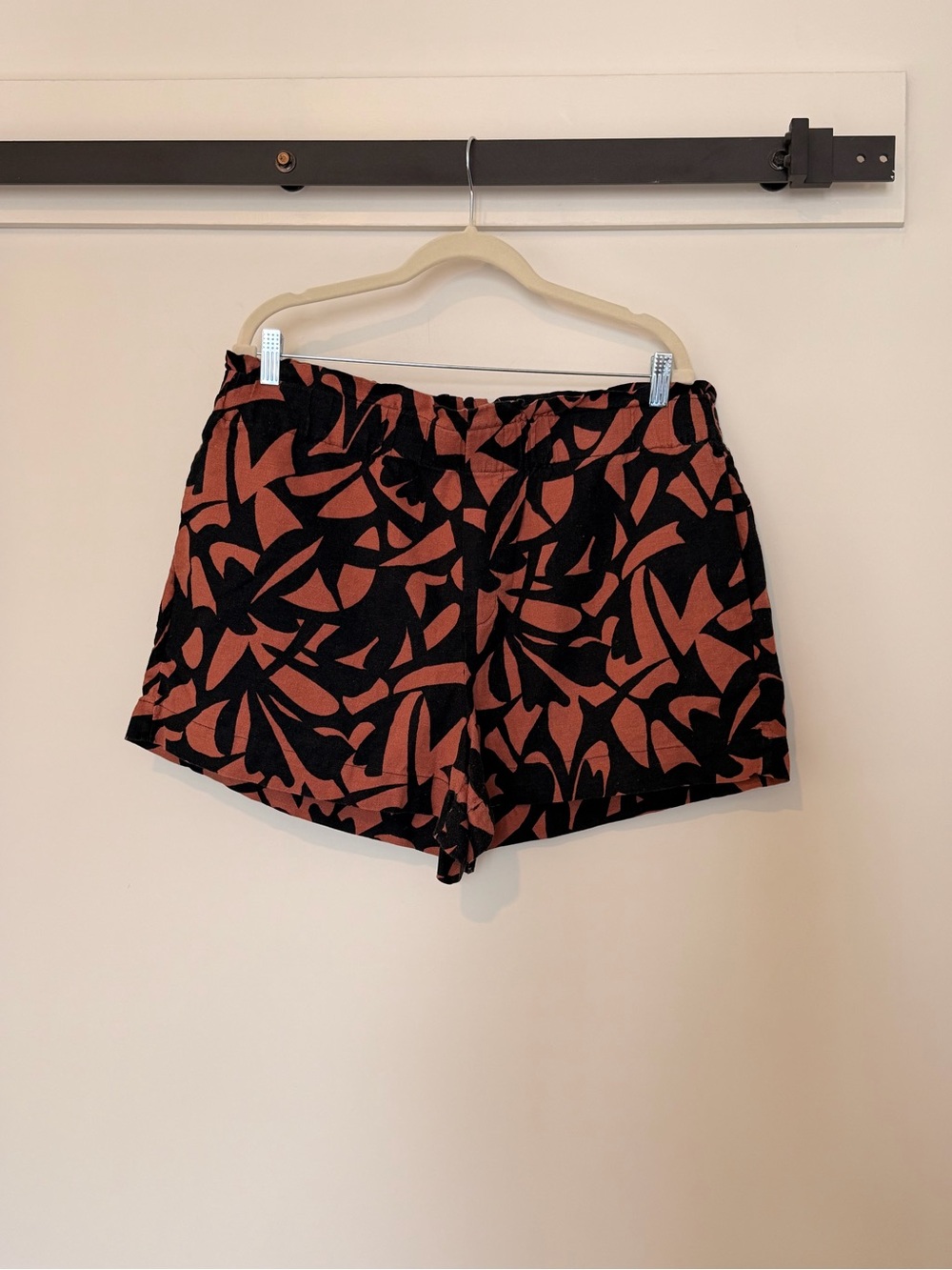 a new day Black and brown printed Shorts